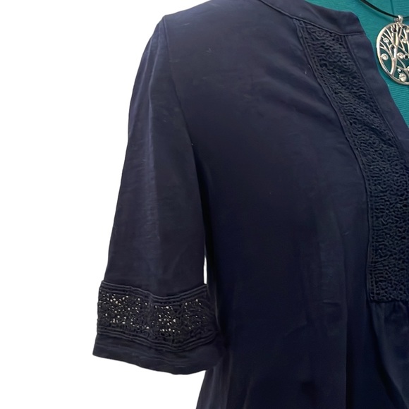 Loft Top Longer Sleeve Navy Size S - Picture 4 of 4